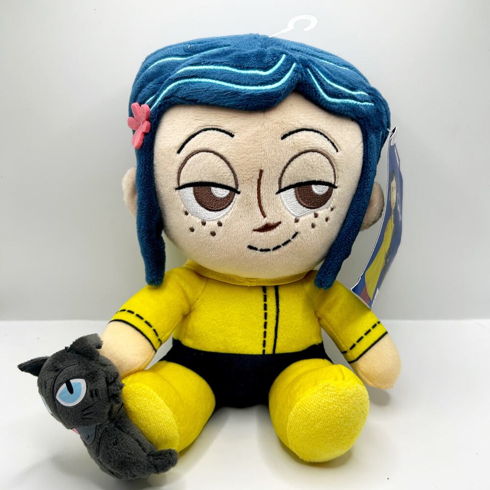 Kidrobot x Coraline Phunny Coraline & The Cat 8” Plush New with Tags